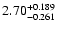 $\rm 2.70^{+0.189}_{-0.261}$