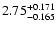 $\rm 2.75^{+0.171}_{-0.165}$