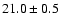 $21.0 \pm 0.5$