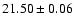 $21.50 \pm 0.06$