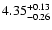 $\rm 4.35^{+0.13}_{-0.26}$
