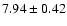 $7.94 \pm 0.42$