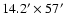 $14.2' \times 57'$