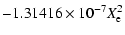 $\displaystyle -1.31416\times10^{-7}X_{\rm e}^2$