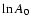 $\ln{A_0}$