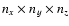 $n_x\times n_y\times n_z$