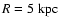 $R=5~ \mbox{kpc}$