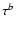 $\tau^{b}$