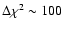 $\Delta \chi^2 \sim 100$