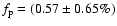 $f_{\rm p} = (0.57 \pm 0.65 \%)$