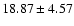 $18.87 \pm 4.57$
