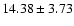 $14.38 \pm 3.73$