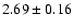 $2.69 \pm 0.16$