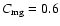 $C_{\rm mg} = 0.6$