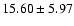 $15.60 \pm 5.97$