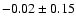 $-0.02 \pm 0.15$