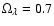 $\Omega_{\lambda}=0.7$