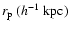 $r_{\rm p}~(h^{-1}~{\rm kpc})$