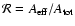 ${\cal R}= A_{\rm eff}/A_{\rm tot}$