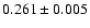 $0.261\pm0.005$