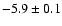 $-5.9\pm0.1$