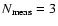 $N_{\rm meas} = 3$