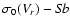 $\sigma_0(V_r) - {\it Sb}$