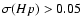 $\sigma(Hp) >
0.05$