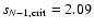 ${s}_{N-1, {\rm crit}} = 2.09$