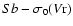 $Sb - \sigma_0(V{\rm r})$