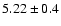$5.22\pm 0.4$