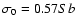 $\sigma_0 = 0.57 Sb$