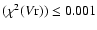 $(\chi^2(V{\rm r})) \le 0.001$