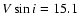 $V \sin i = 15.1$