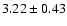 $3.22\pm0.43$