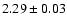 $ 2.29\pm0.03$