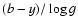 $(b-y)/\log g$
