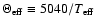 $\Theta_{\rm eff} \equiv 5040/T_{\rm eff}$