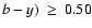 $b-y)~\geq~0.50$