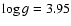 $\log g = 3.95$