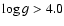$\log g > 4.0$