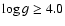 $\log g \geq 4.0$