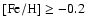 $\rm [Fe/H] \geq -0.2$