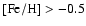 $\rm [Fe/H] > -0.5$