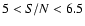 $5 < {\it S/N} <6.5$