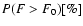 $P(F>F_{0})[\%] $