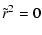 $\displaystyle \tilde{r} ^2 = 0$