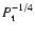 $ P_{\rm t} ^{-1/4}$