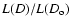 $L(D) / L( D_{\rm o} )$