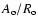 $ A_{\rm o} / R_{\rm o} $